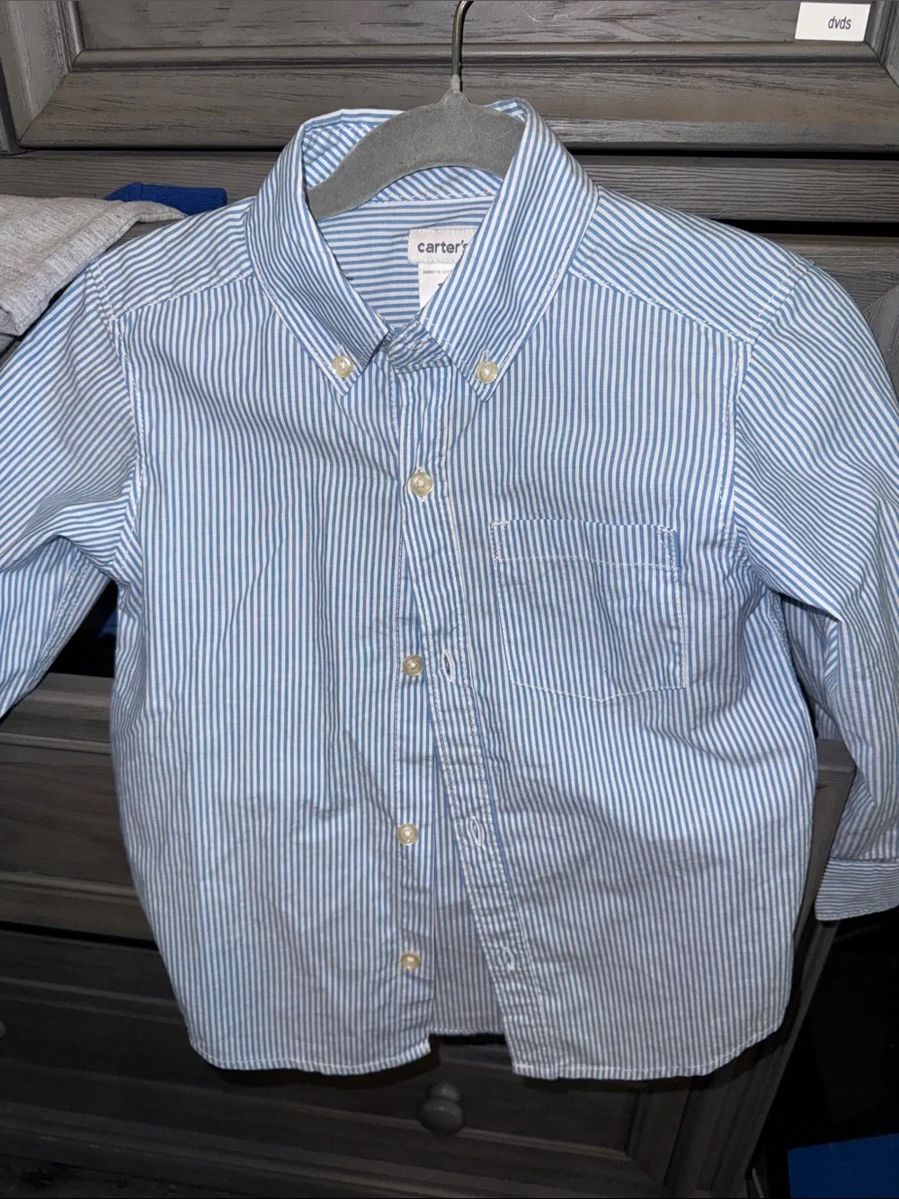 Carter's Boys Light Blue & White Striped  | 3T